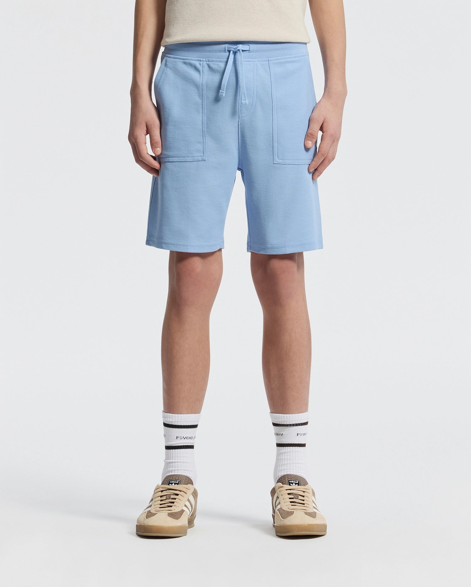 Psycho Bunny Kids Bottoms Taylor Light Pique Sweatshort 3 3/4"–7 3/8" shorts Serenity cotone Pima