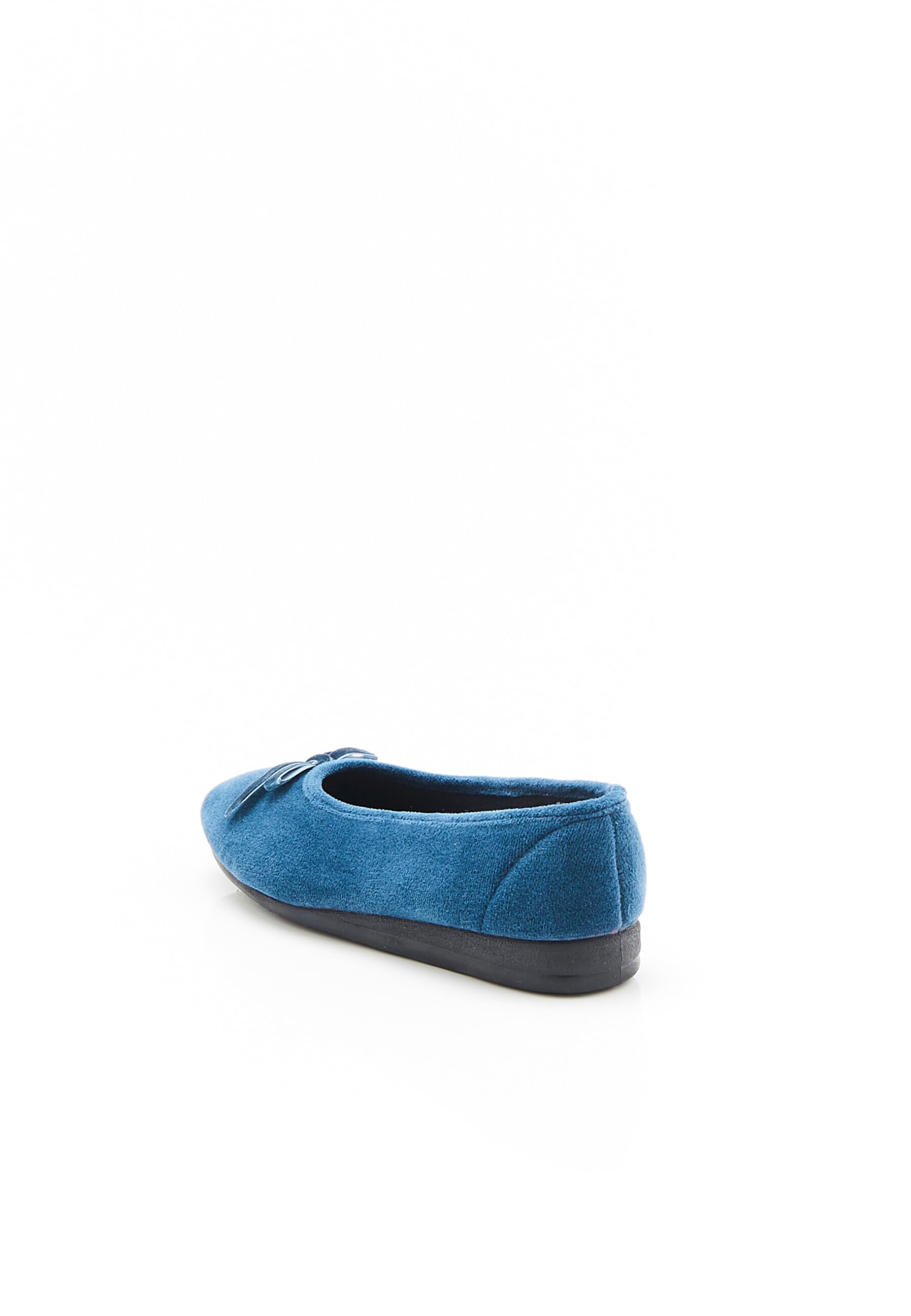 Damart Calzature Pantofole effetto velluto blu marino 36