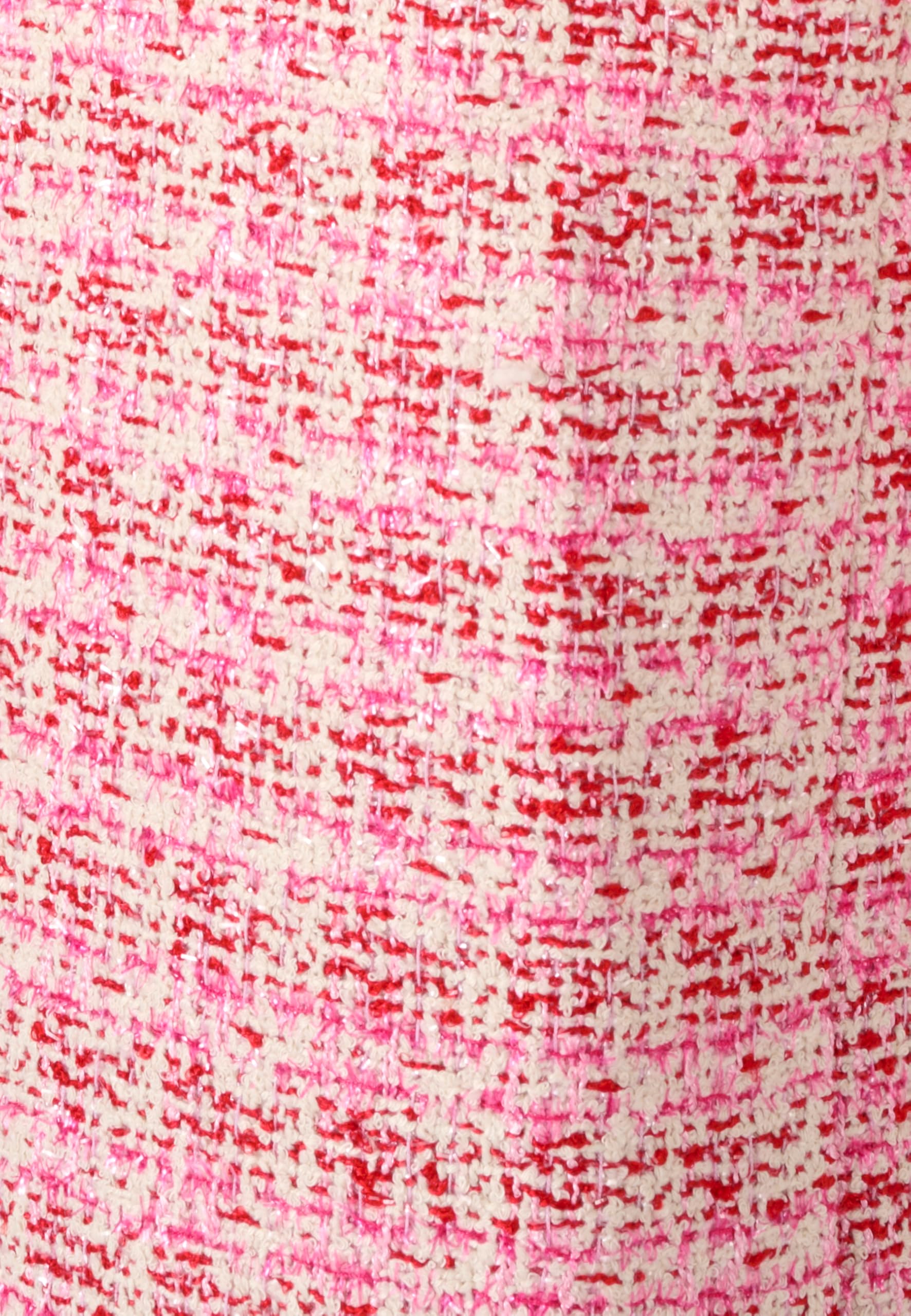 Damart Prêt-à-porter Giacca Lunga Effetto Tweed Fili Brillanti giacca rossa rosa