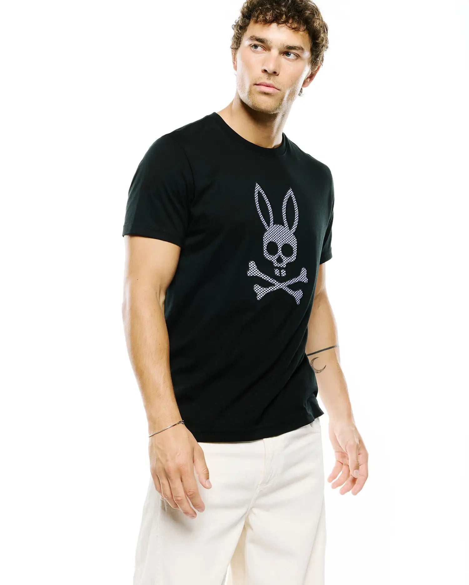 Psycho Bunny Men's Tees Stan Pima Cotton Graphic Tee maglietta Black XXS-XXXL cotone Pima