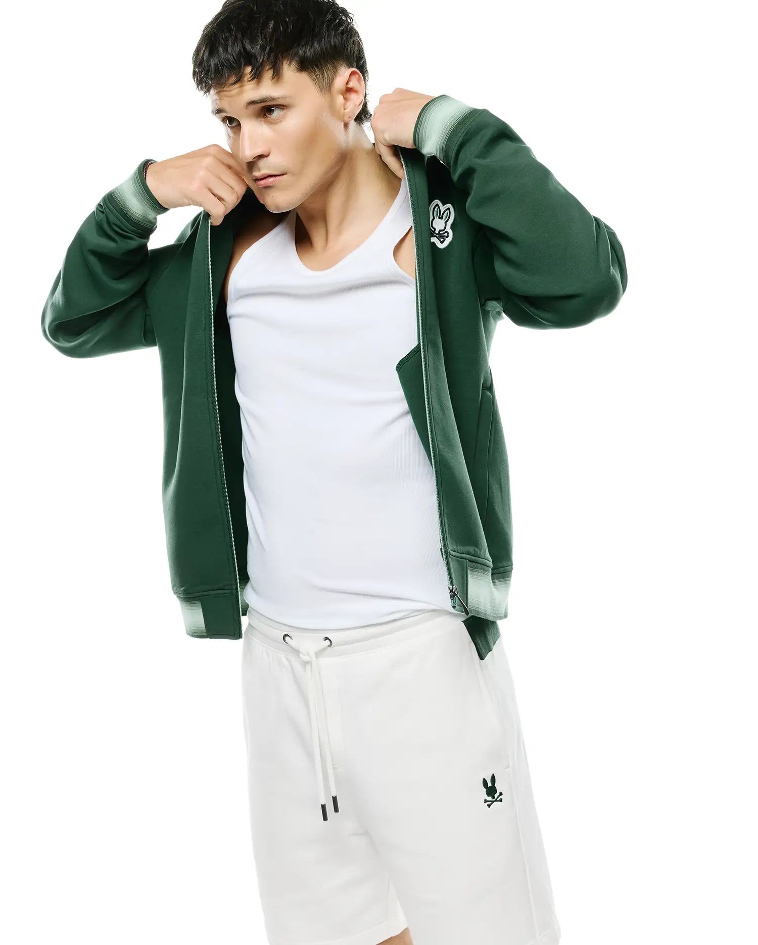 Psycho Bunny Jackets Jaydon Track Jacket giacca da tuta verde Pineneedle