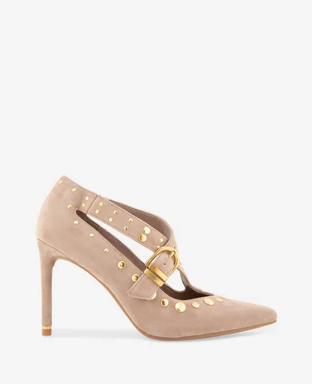 Kenneth Cole Reaction Shoes Qupid Suede X Band Studded Pump décolleté almond suede