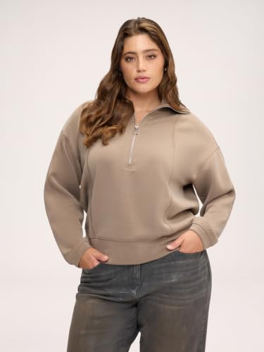 Fiorella Rubino Maglie e felpe Felpa Chiusa con Colletto Alto e Zip felpa XS Plus over