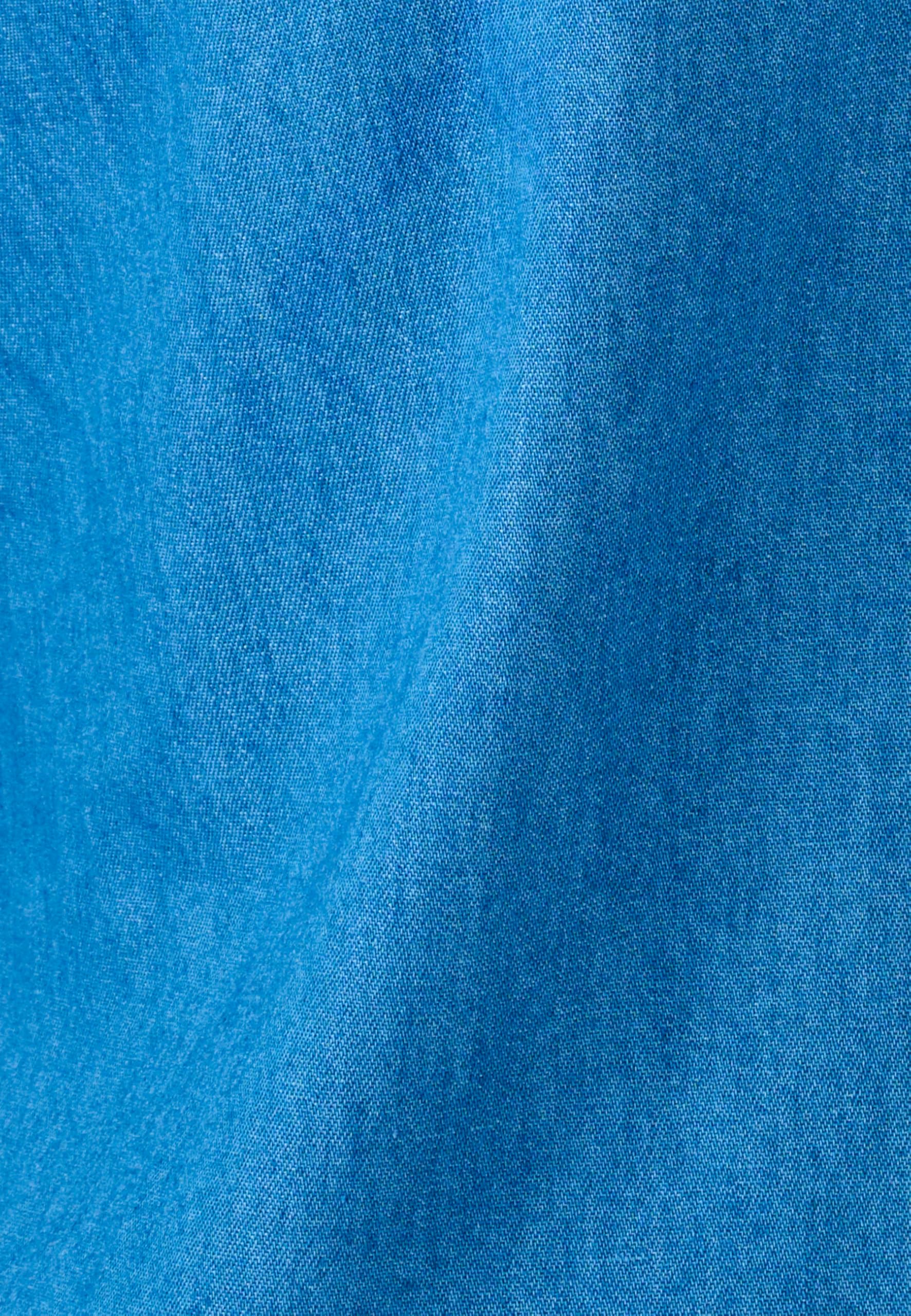 Damart Prêt-à-porter Camicetta in Denim Ricamato Blu Denim Medio 58