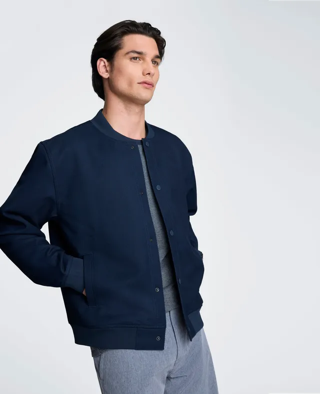 Kenneth Cole Reaction Clothing Relaxed Bomber Jacket giacca navy S-XXL in poliestere