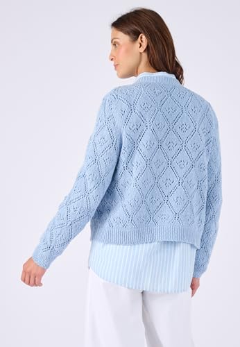 Damart Prêt-à-porter Cardigan traforato Filato Nastro cardigan corto in cotone