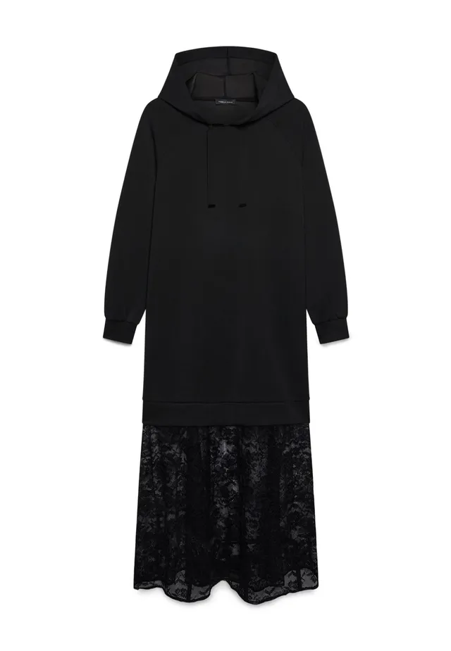 Fiorella Rubino Vestiti Vestito in felpa con gonna in pizzo M Plus