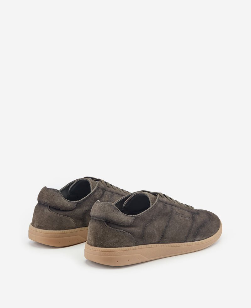 Kenneth Cole Reaction Mercer Lace-up sneaker verde in camoscio con soletta removibile