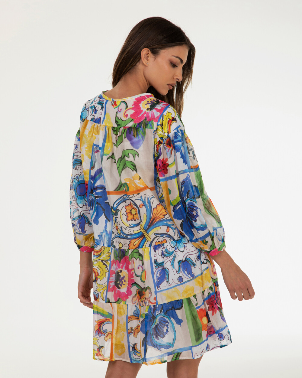 Markup Donna Vestiti Abito corto in mussola stampata abito