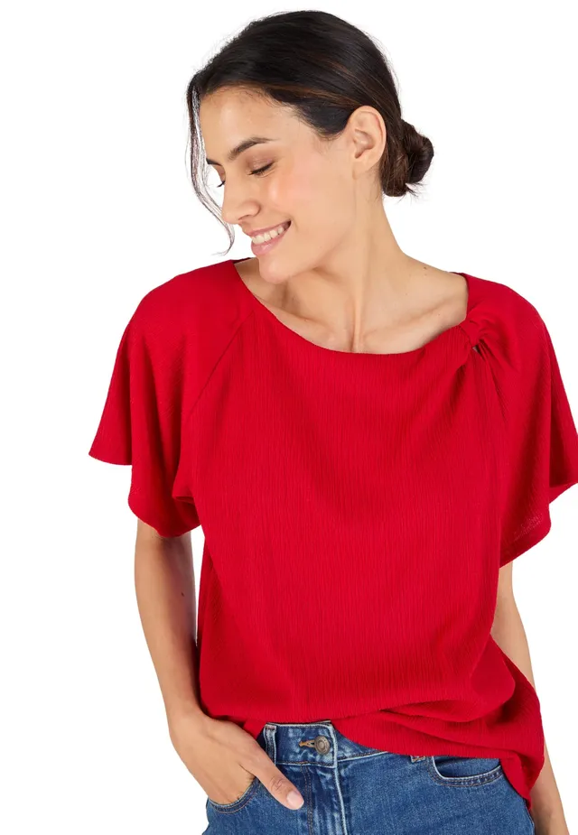 Damart Prêt-à-porter Maglietta a maglia testurizzata collo fantasia donna 42-44