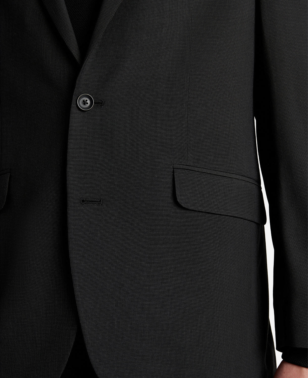 Kenneth Cole Reaction Clothing Slim-Fit Mini Grid Suit Separate Sport Coat giacca nera