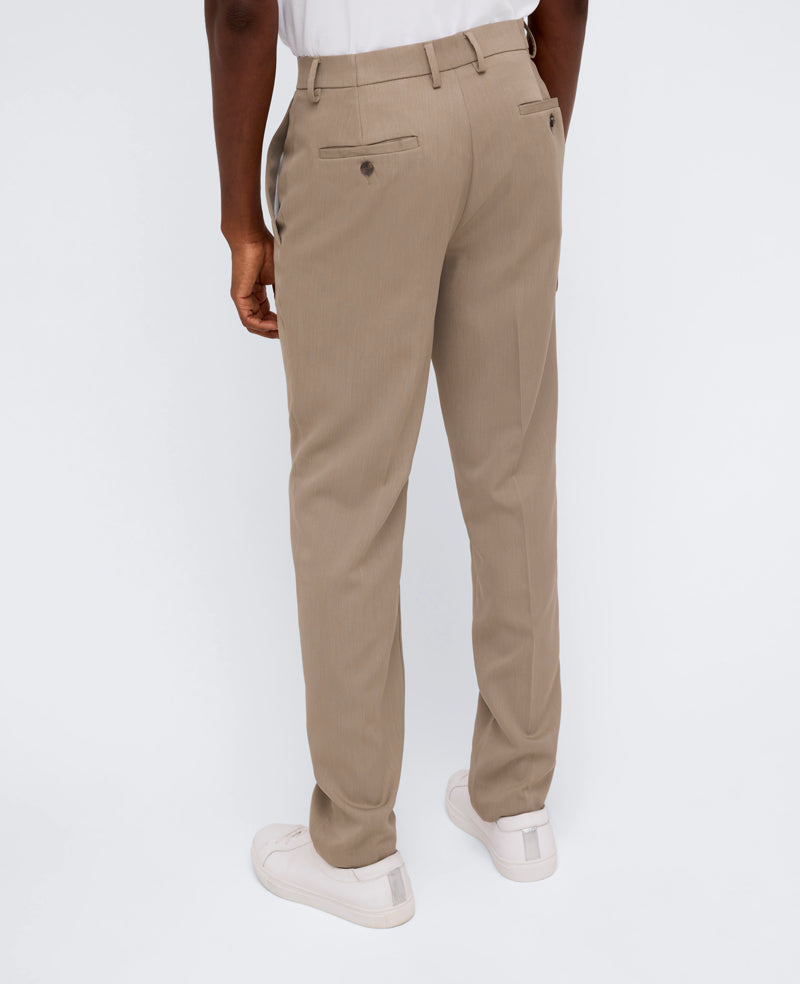 Kenneth Cole Reaction Clothing Slim-Fit Stretch Twill Dress Pant pantaloni oatmeal