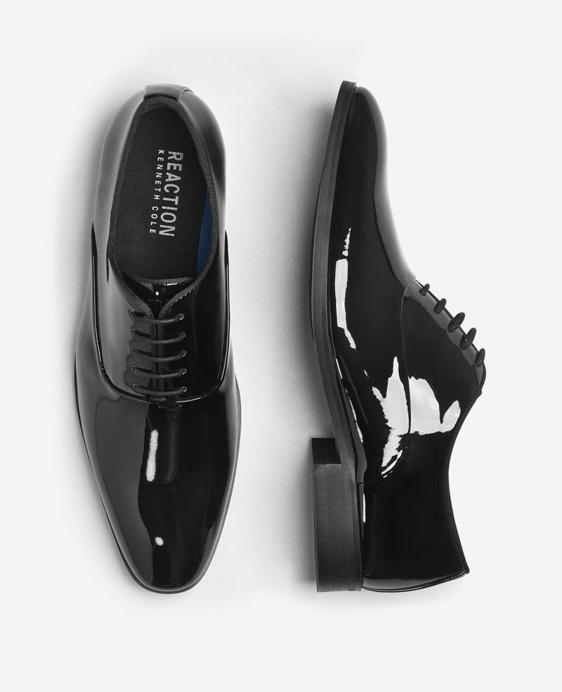 Kenneth Cole Reaction REACTION Hadley Lace Up Oxford scarpa stringata nero vernice
