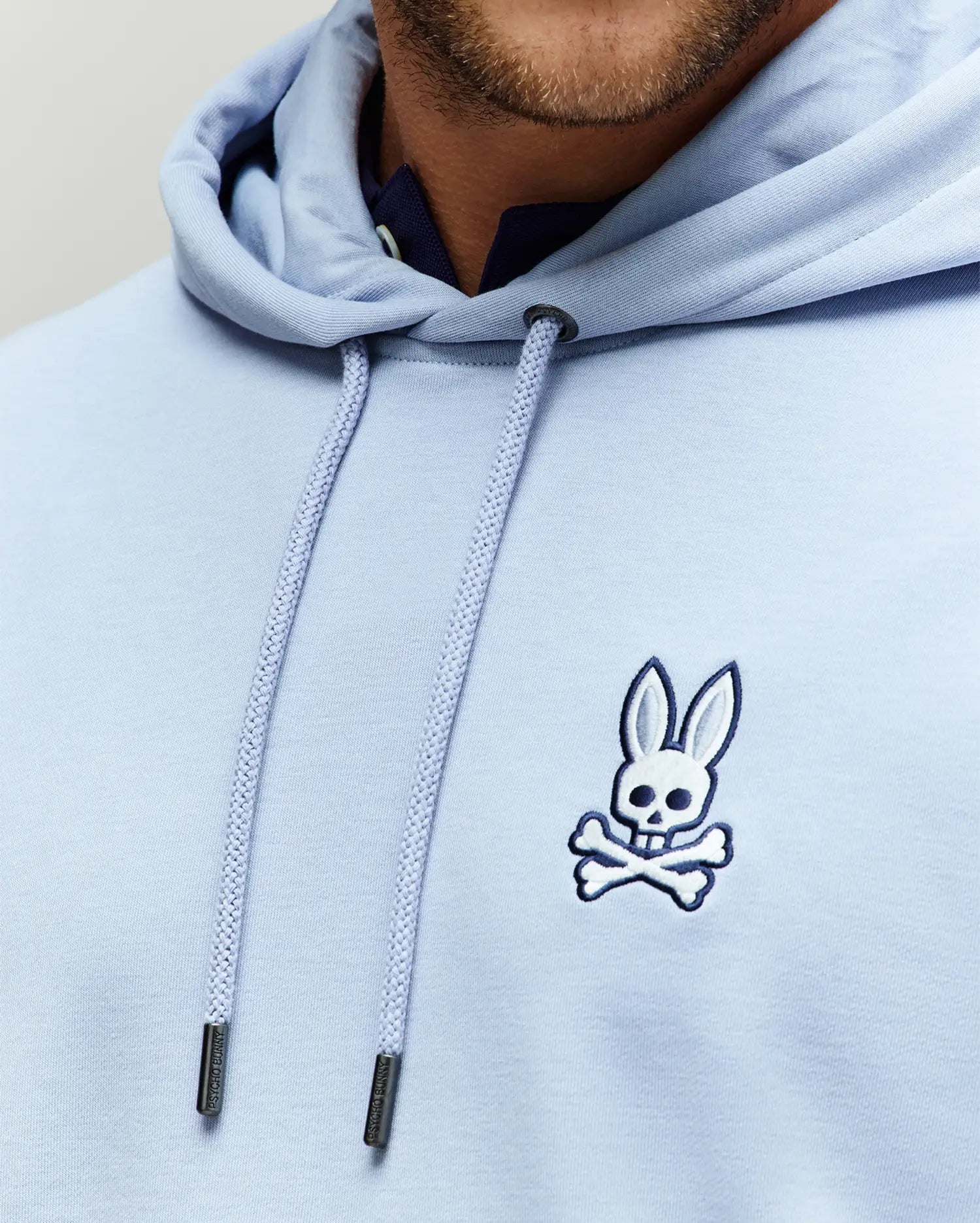 Psycho Bunny Men's Sweatshirts & Hoodies Timothy 4K Bunny Hoodie felpa 410 Zen Blue
