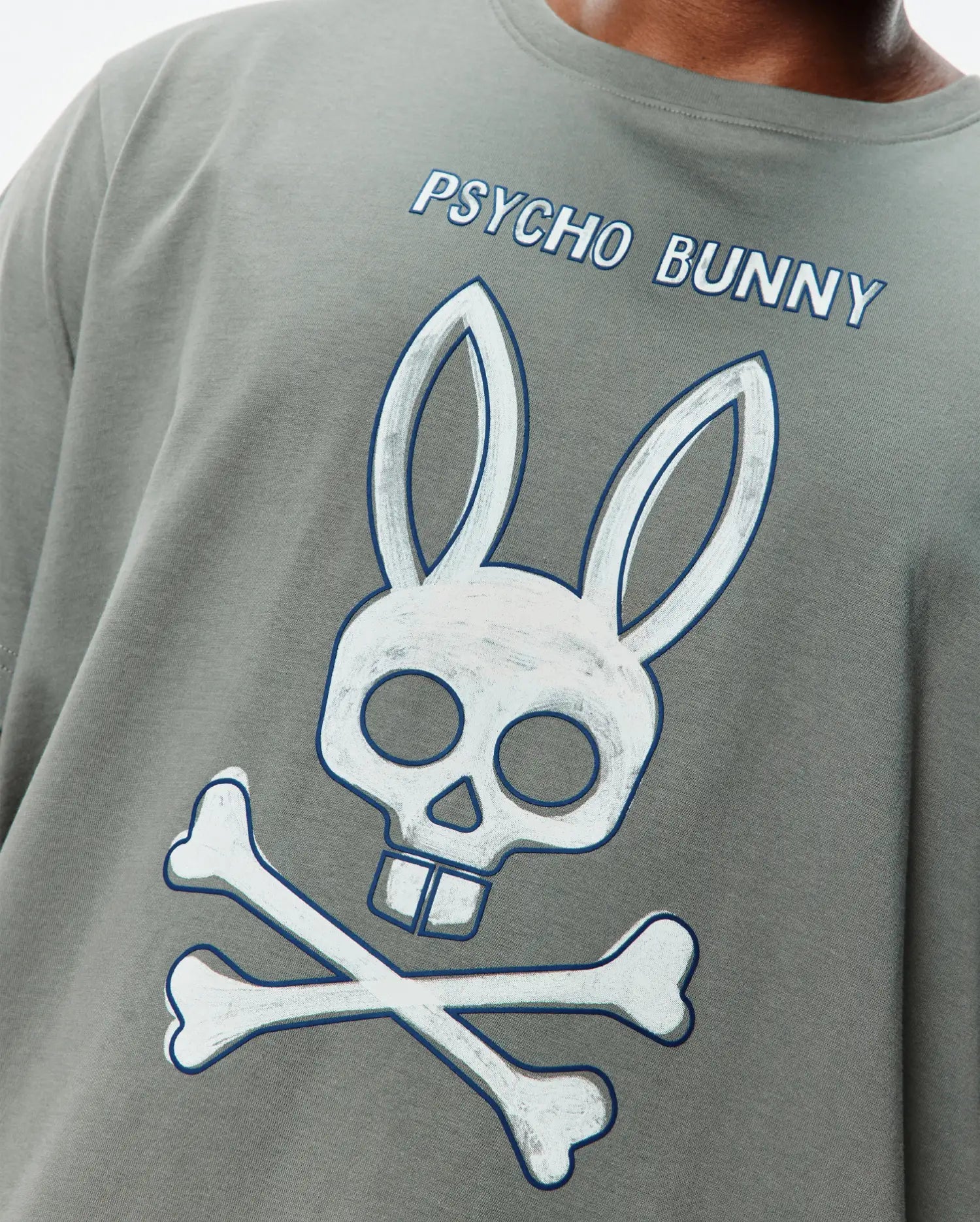 Psycho Bunny Big & Tall Adler Graphic Tee maglietta verde cotone Pima