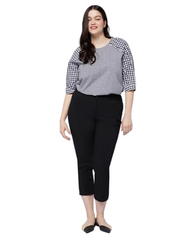 Fiorella Rubino Pantaloni Capri pantaloni neri S Plus stretch
