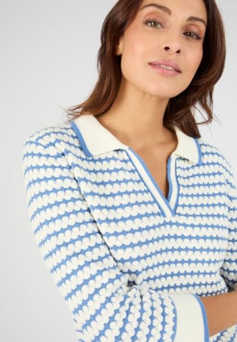Damart Prêt-à-porter Maglione Collo a Polo a Righe maglione in cotone