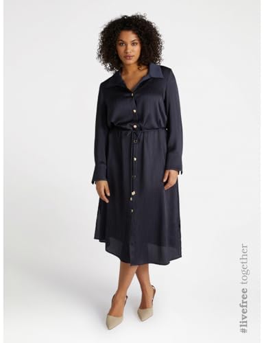 Fiorella Rubino Vestiti Vestito Chemisier con Cintura in Vita 54 Plus