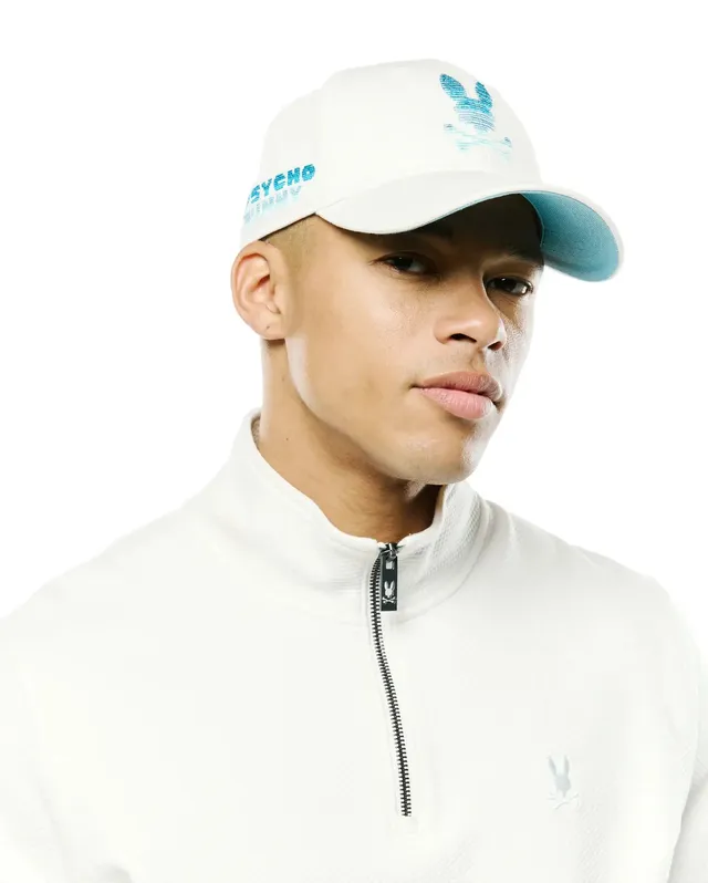 Psycho Bunny Accessories MEN'S SLADE BASEBALL CAP - MO1500160 cappello baseball Ecru O/S cotone