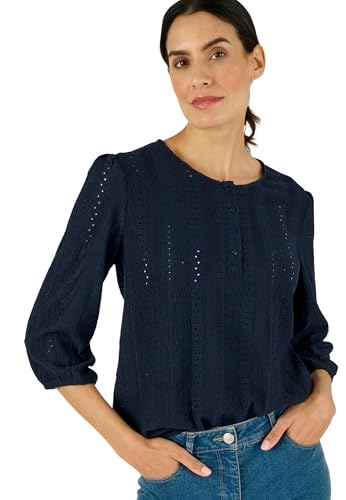 Damart Prêt-à-porter Top maglia jacquard traforato ricamato
