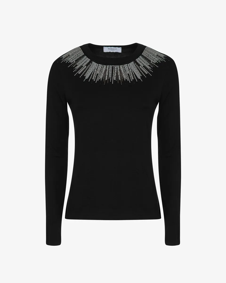 Markup Donna T-Shirt & Felpe T-shirt con strass in viscosa maglia