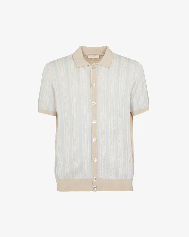 Markup Uomo Maglieria Camicia rigata strutturata camicia