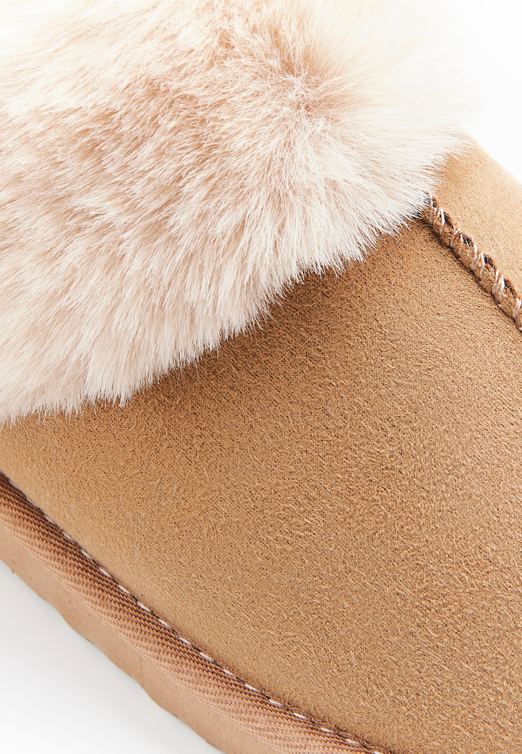 Damart Calzature Mules donna marroni con fodera in pelliccia sintetica