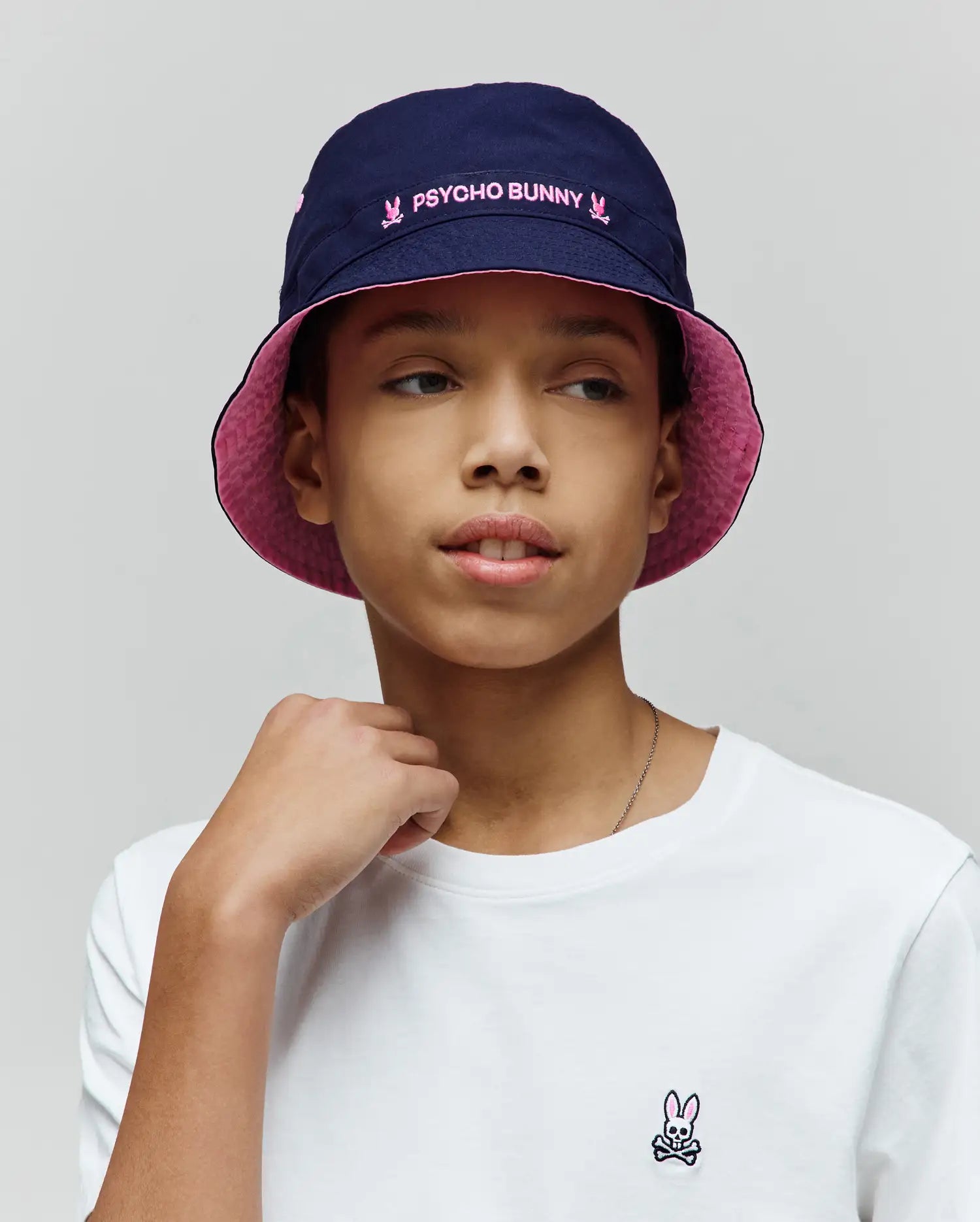 Psycho Bunny Kids Accessories KIDS LUKE REVERSIBLE BUCKET HAT KO1500043 cappello blu