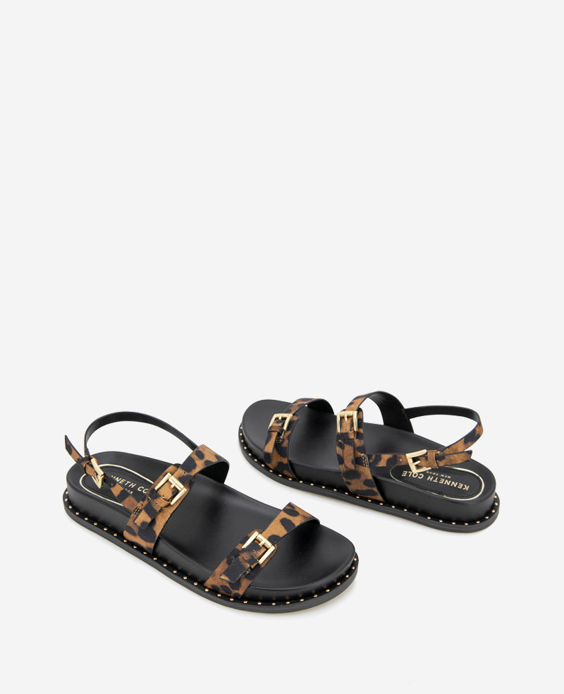 Kenneth Cole Reaction Shoes Drinity sandalo leopardato con plateau