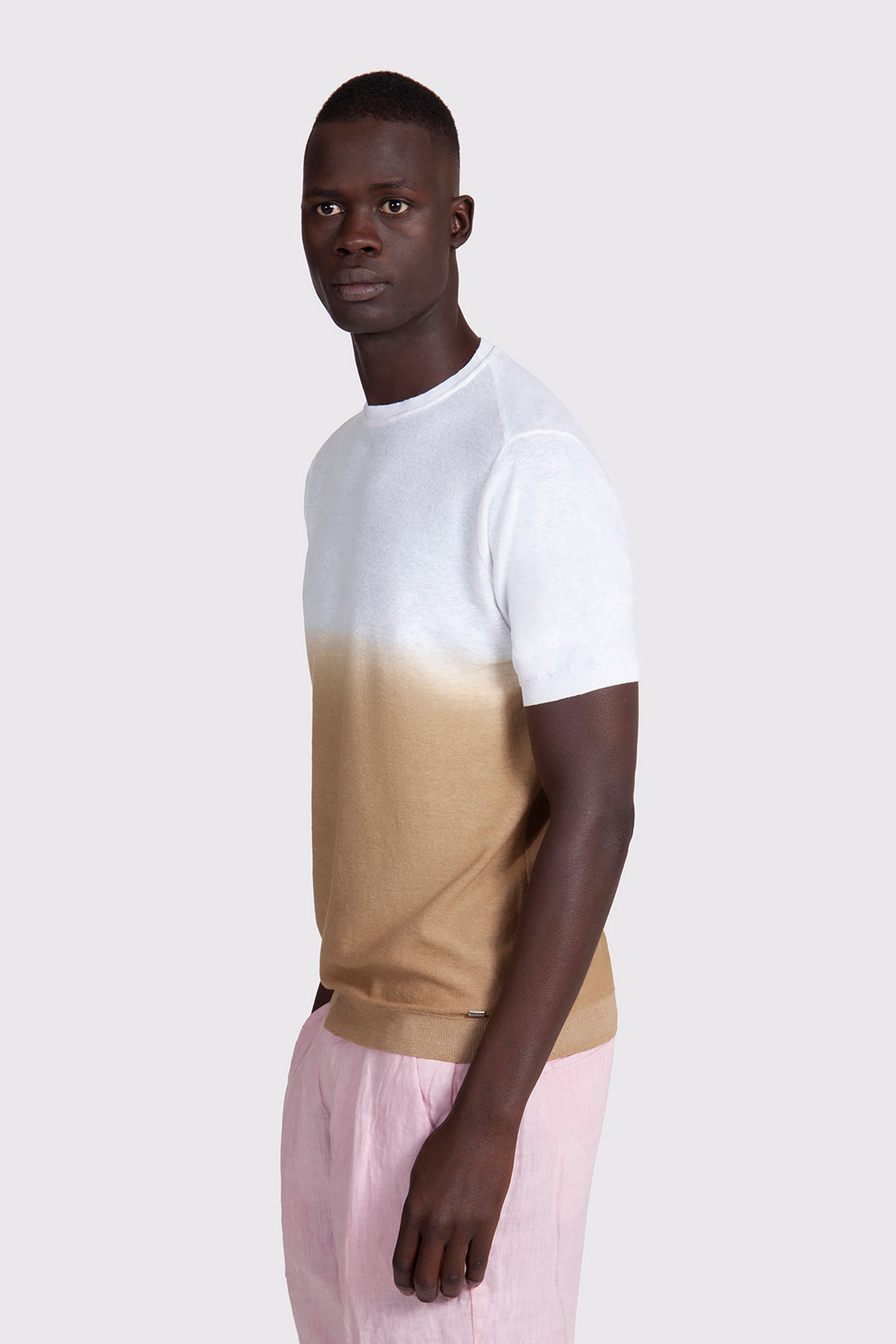 Markup Uomo Maglieria Girocollo sfumato cotone lino maglia