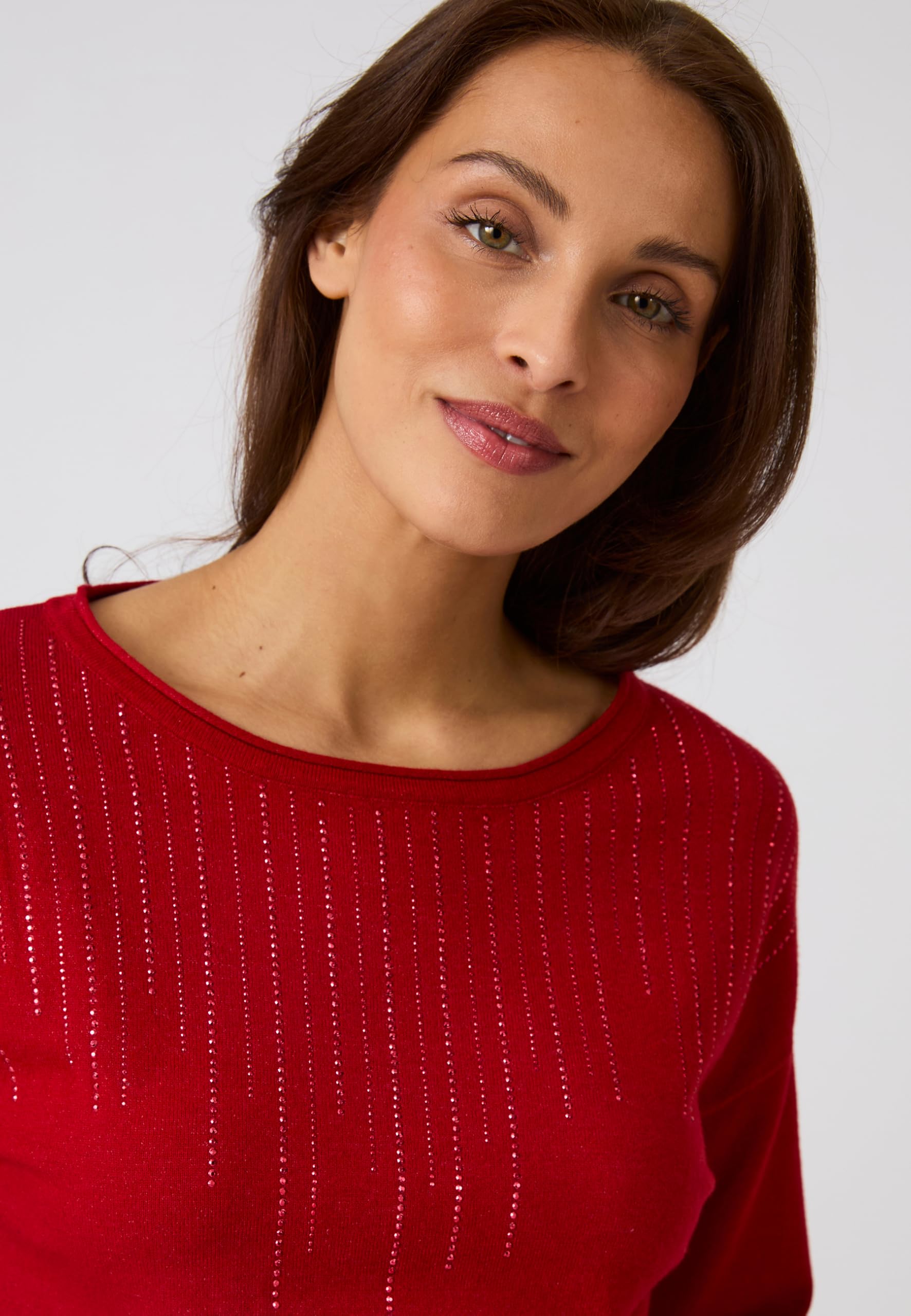 Damart Prêt-à-porter maglione donna rosso 38-40 viscosa