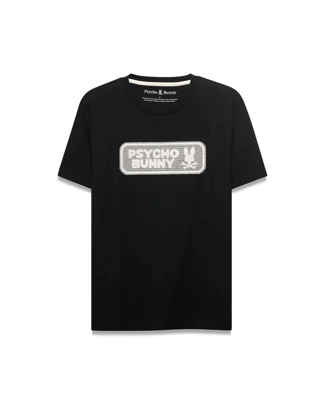 Psycho Bunny Men's Tees Men's Samson Wordmark Graphic t-shirt nera XXS-XXXL Pima