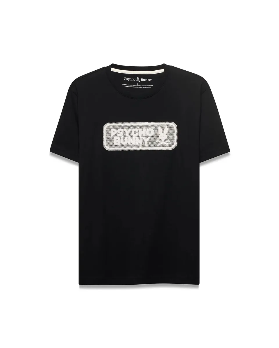 Psycho Bunny Men's Tees Men's Samson Wordmark Graphic t-shirt nera XXS-XXXL Pima