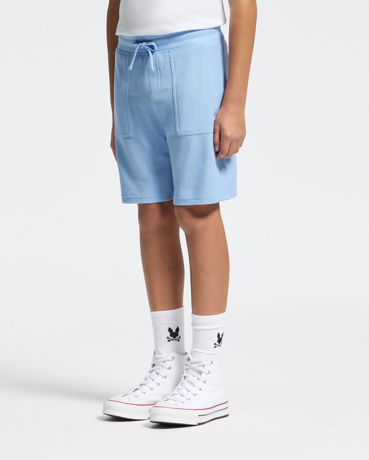 Psycho Bunny Kids Bottoms Taylor Light Pique Sweatshort 3 3/4"–7 3/8" shorts Serenity cotone Pima