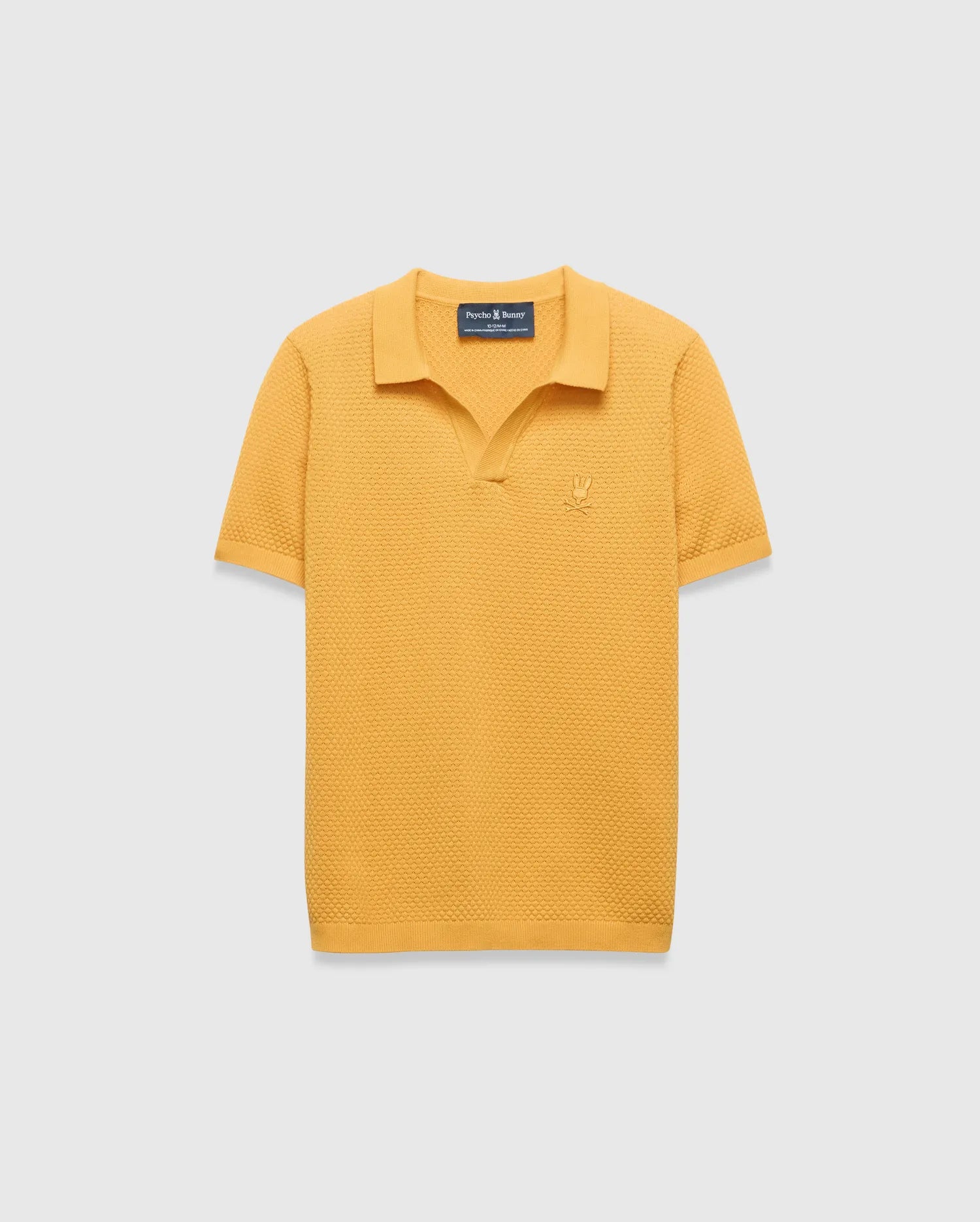 Psycho Bunny Kids Polo Shirts Devon Knit Polo polo bambino gialla