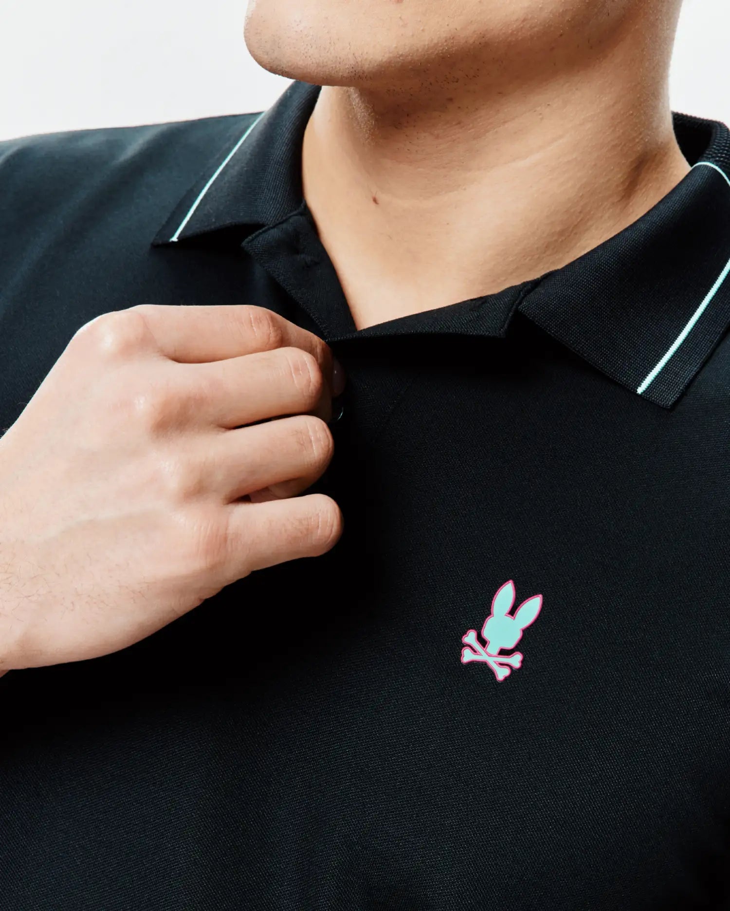 Psycho Bunny Men's Polos Edwin Sport polo nera slim