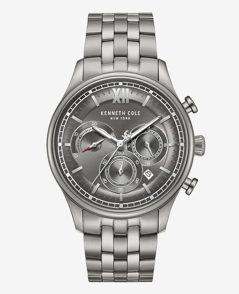 Kenneth Cole Reaction Watches Dress Sport Chronograph orologio gunmetal acciaio