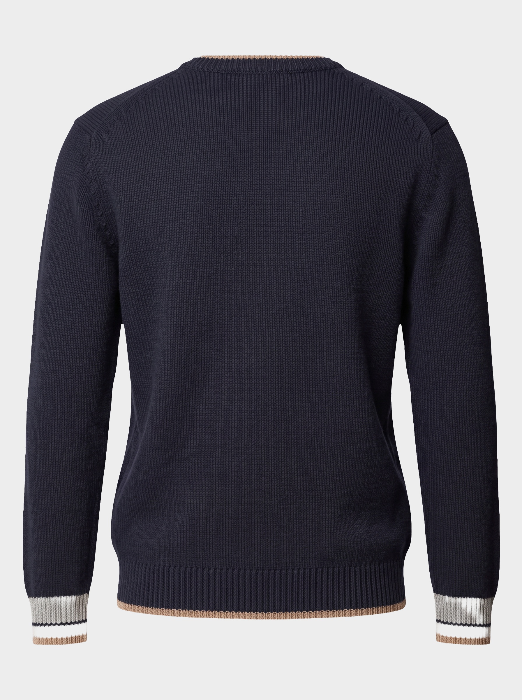 Markup Uomo Maglieria Maglione Girocollo Costine Contrasto