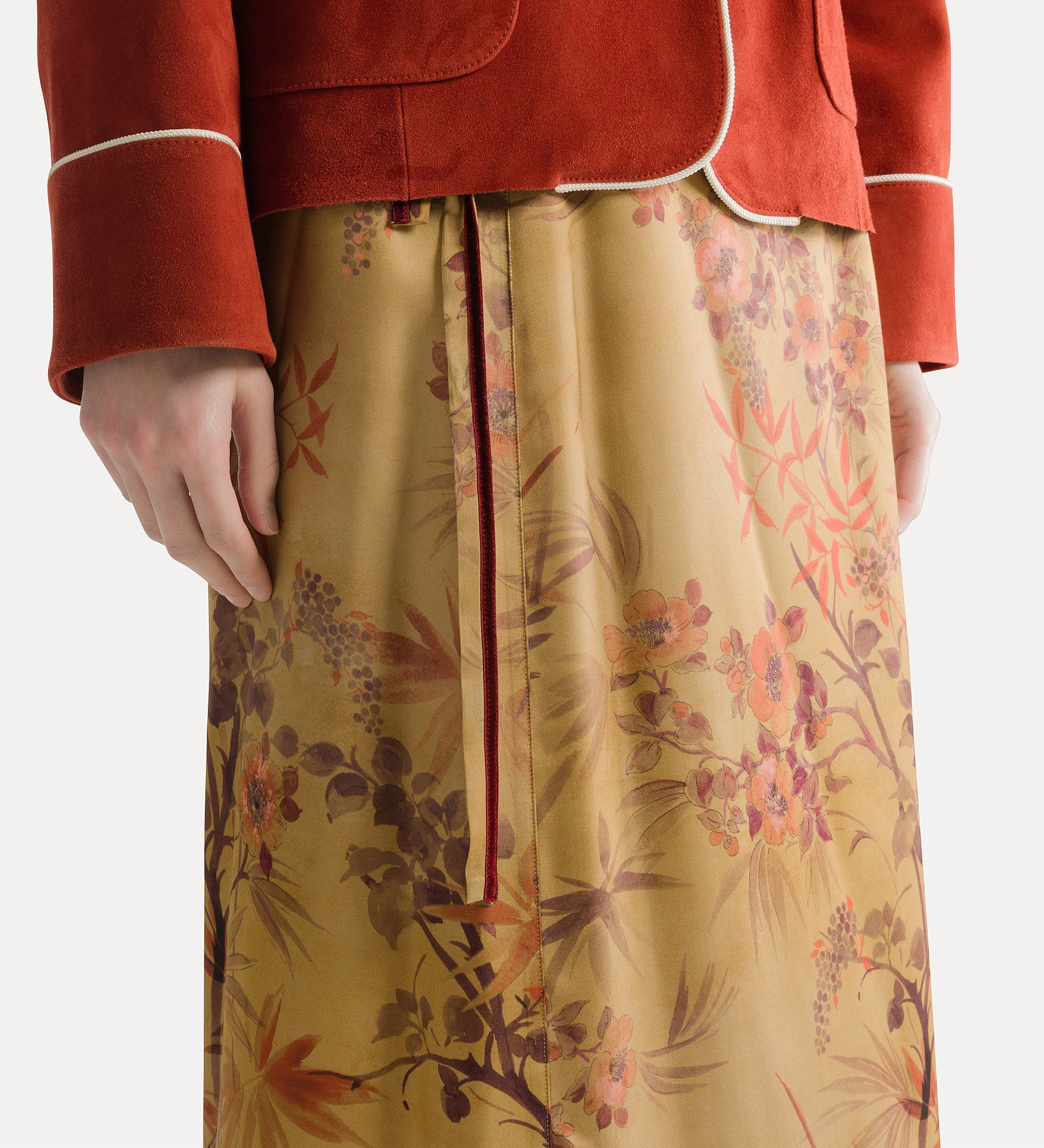 Forte gonne le bambou secret satin sarong skirt heliodore gonna pareo