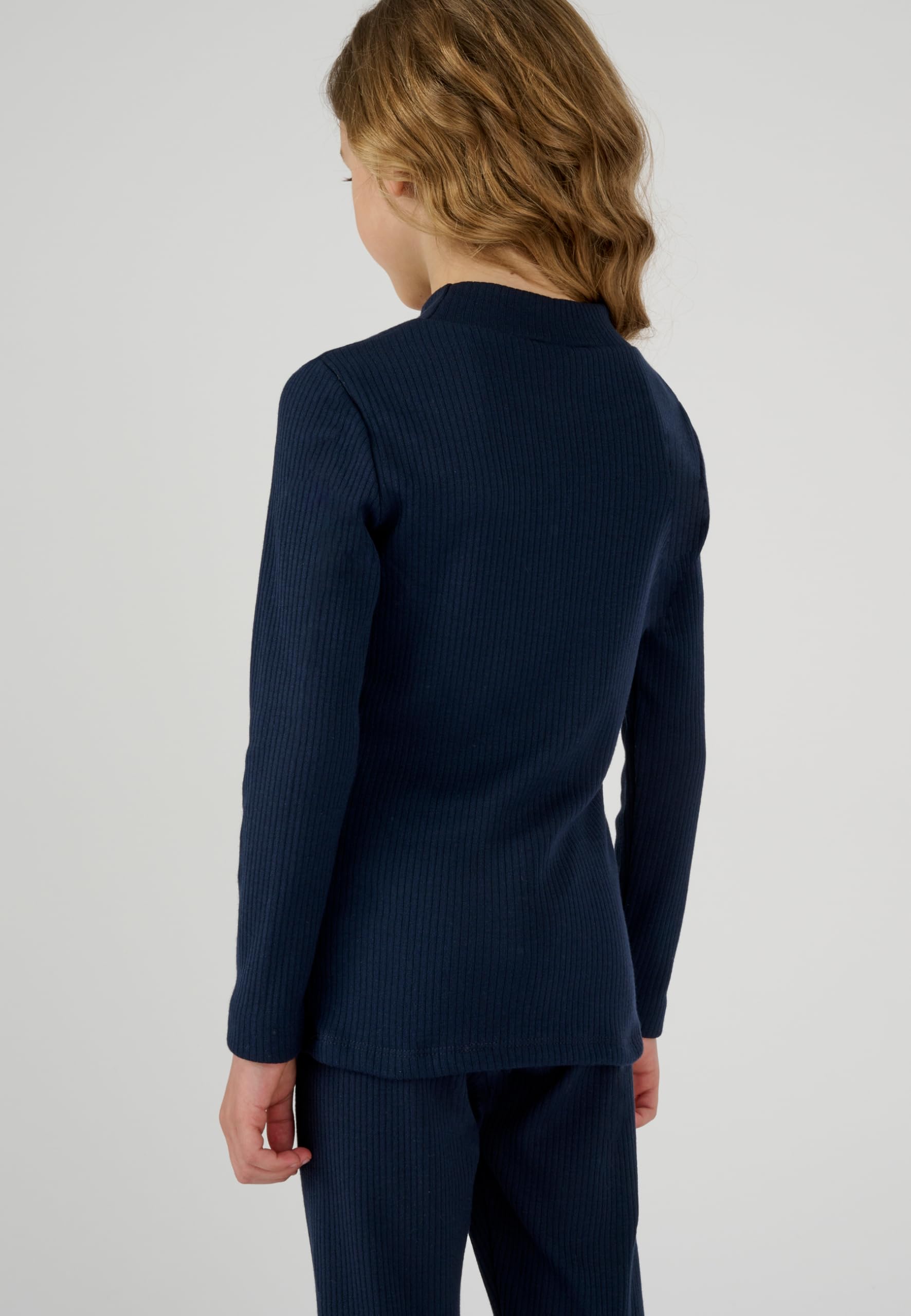 Damart Prêt-à-porter maglia maniche lunghe collo alto bambina 8 anni blu