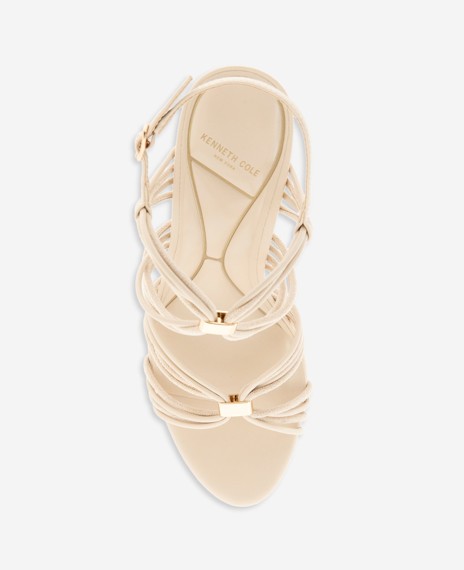 Kenneth Cole Reaction Shoes Leyla Strappy Leather Heel scarpe con tacco ECRU MULTI