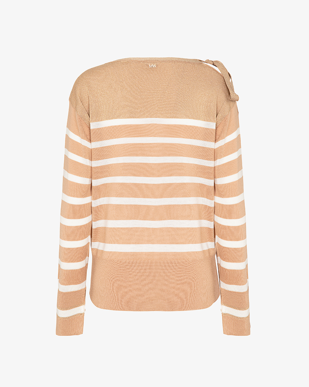 Markup Donna Maglieria Girocollo rigato con fiocco maglia