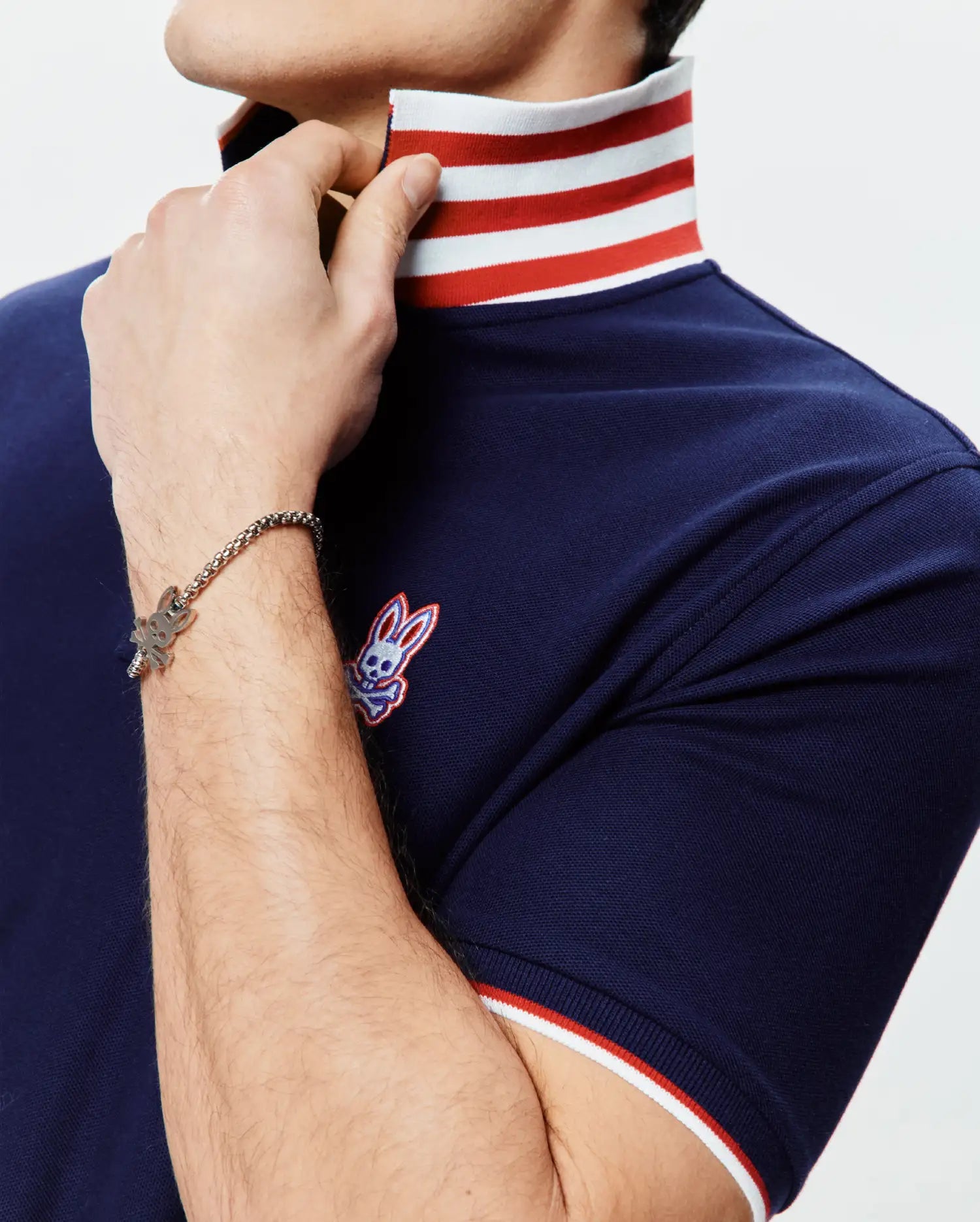 Psycho Bunny John Pique Polo polo blu XXS-XXXL elasticizzata