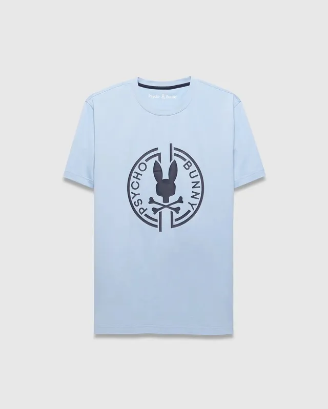 Psycho Bunny Men's Tees Santa Fe Graphic Tee MT0200611 T-shirt blu