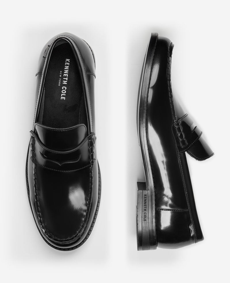 Kenneth Cole Reaction Shoes Paco Penny Loafer mocassino nero pelle
