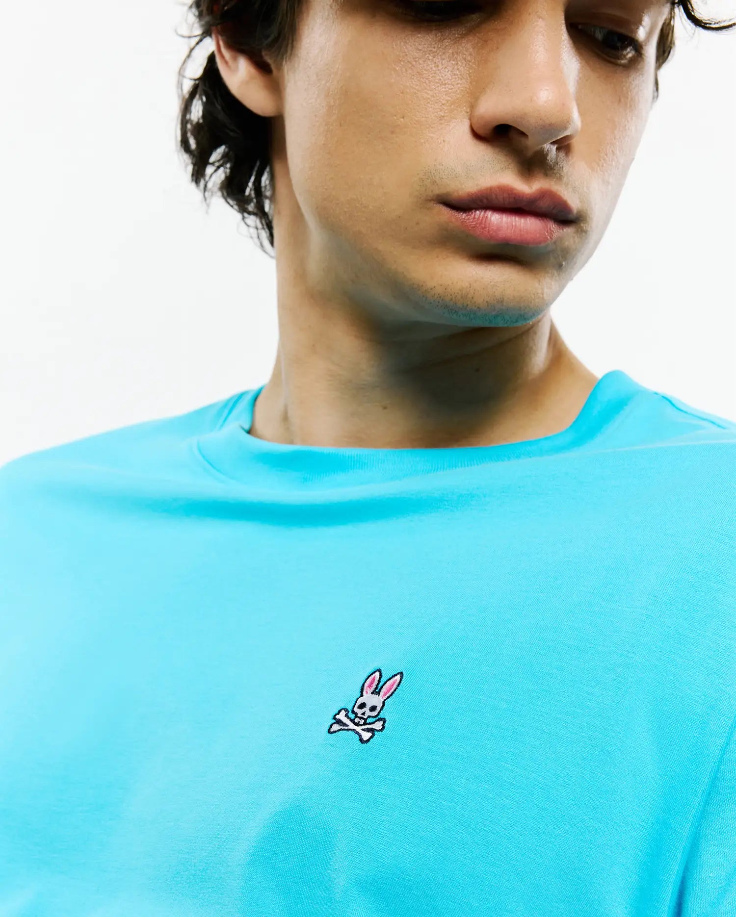 Psycho Bunny Men's Tees Classic Crew Neck Tee B6U014F200 maglietta blu Atoll XXS–XXXL in cotone Pima