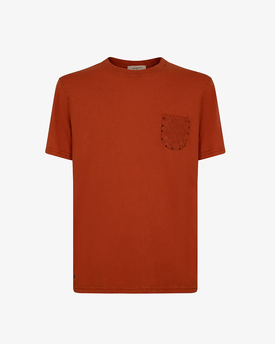 Markup Uomo Maglieria Girocollo mezza manica jersey tinto capo