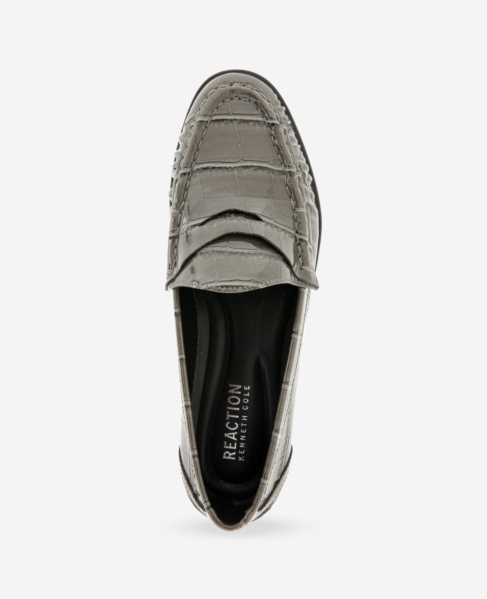 Kenneth Cole Reaction Shoes REACTION - Zoila Patent Croco Loafer mocassini grigio scuro