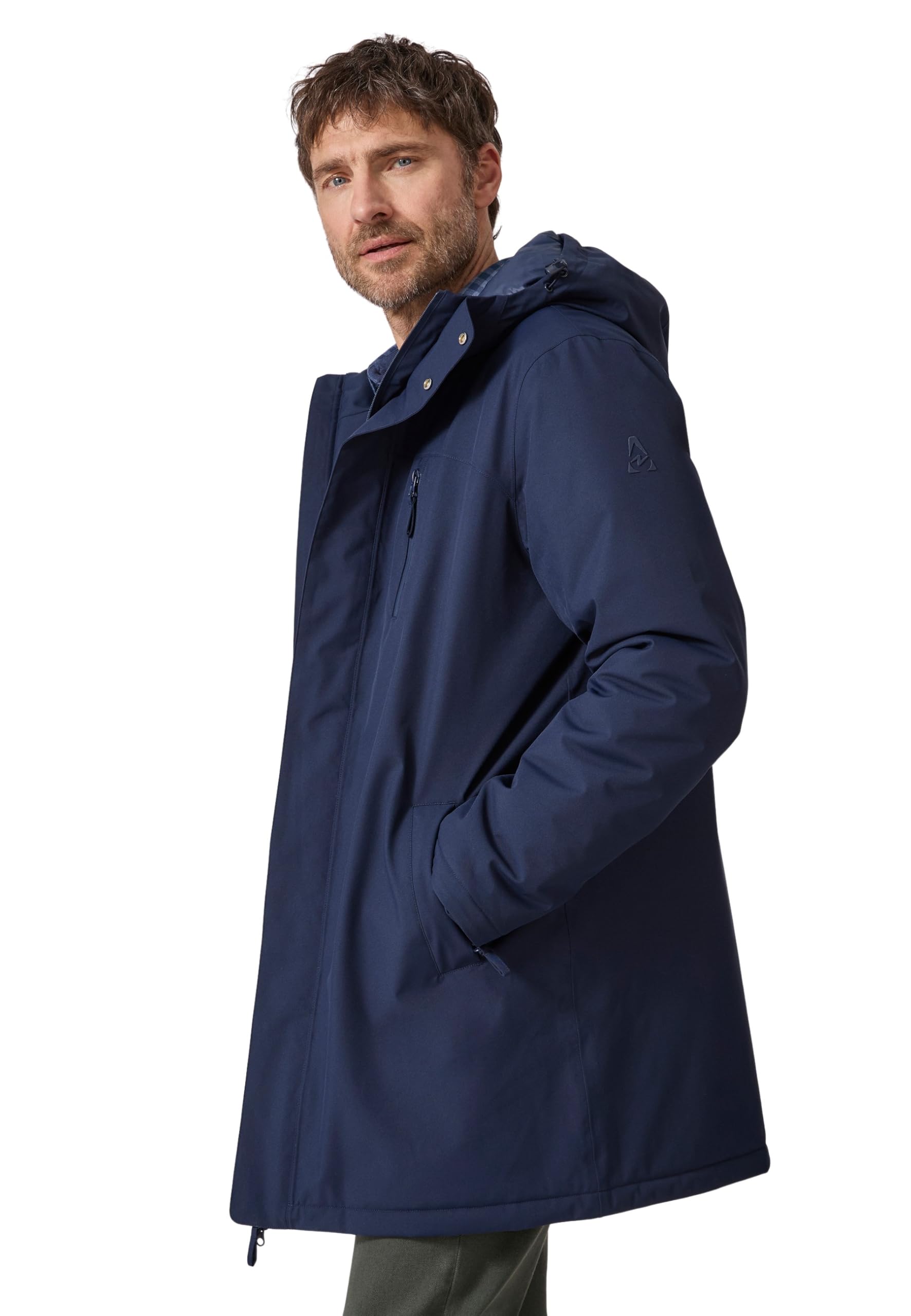 Damart Thermolactyl parka uomo grigio cachi taglia L impermeabile