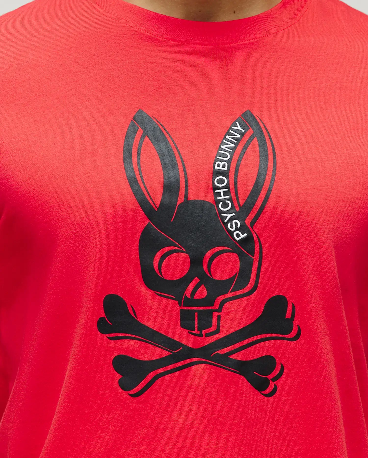 Psycho Bunny Men's Tees Serge Embroidered Bunny Graphic Tee T-shirt Bittersweet